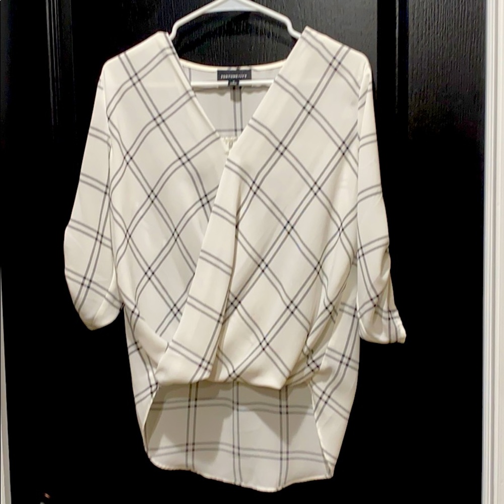 Black and white high low top.